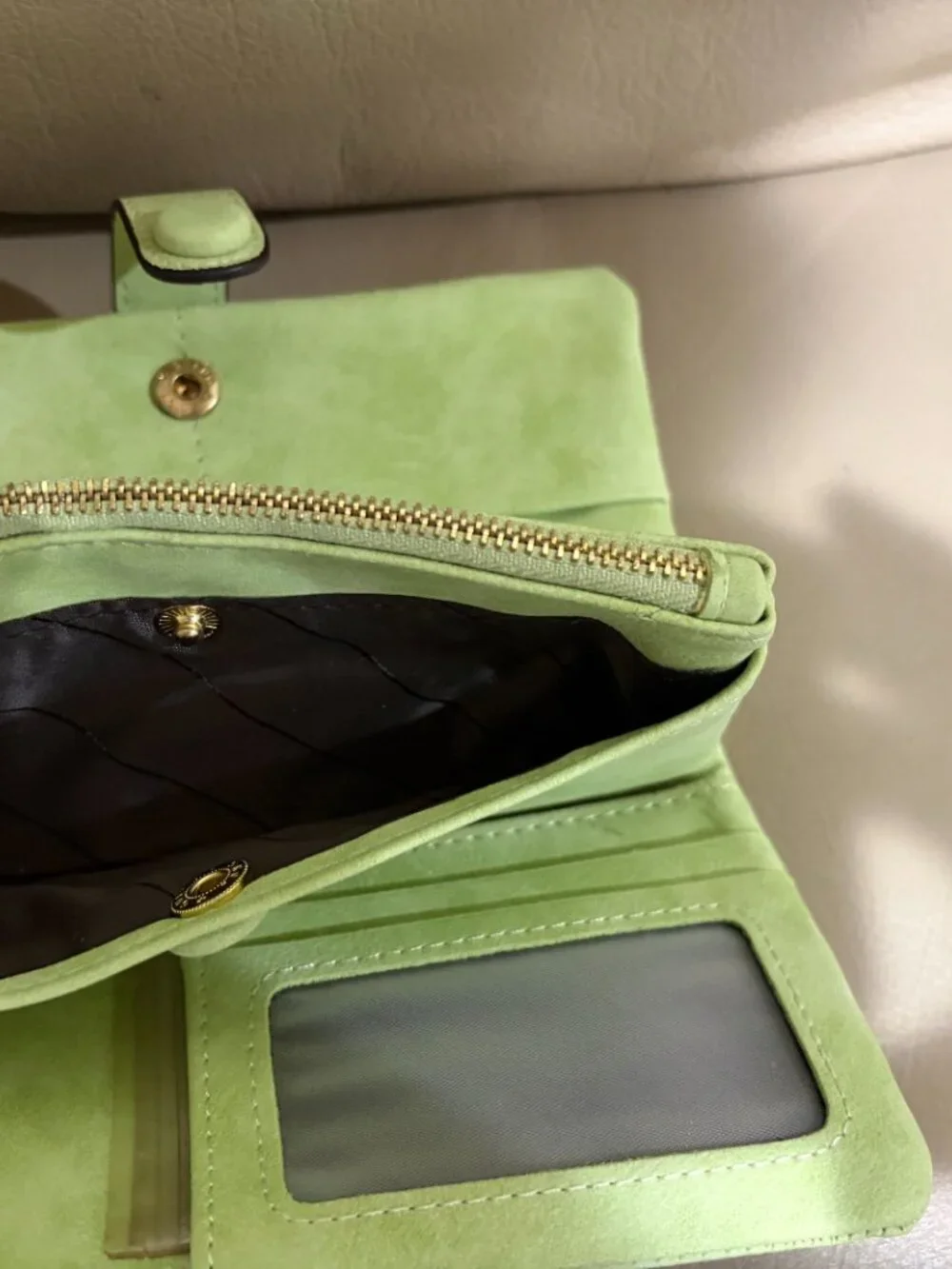 Lady Bei Bei Faux Suede Wallet
